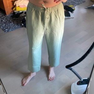 Banana Republic linen pants relaxed fit size M sage green new without tags